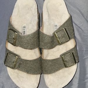 Birkenstock happy lamb wool Arizona sandals